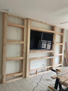 wall framing for TV installation in Denver